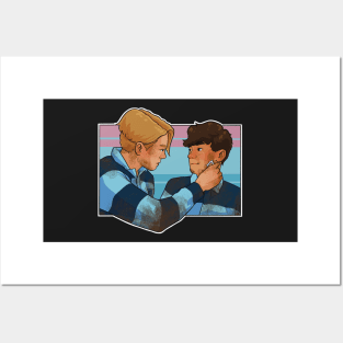 Alt Nick and Charlie - heartstopper drawing - rugby Posters and Art